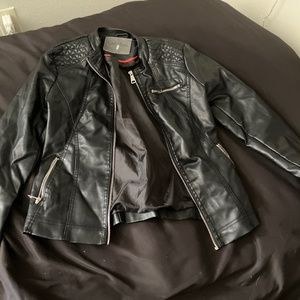 Cavalini black leather jacket